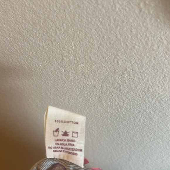 Hem & Thread Shorts Tan With Black Star Pattern Side Zipper Womens Size Large - Picture 9 of 11